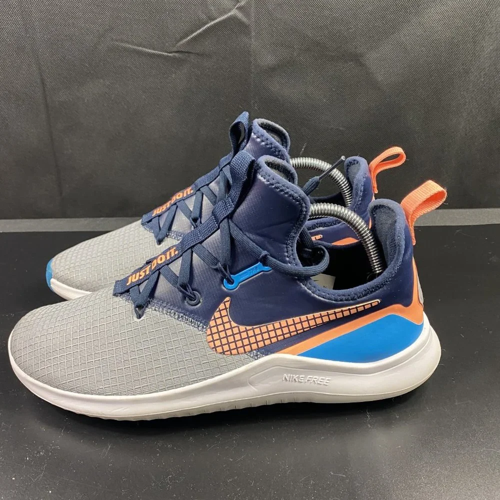 Nike Free TR8 Low Textile Trainers AJ7681-008 Blue/Orange/White Sz 10.5 - Picture 2 of 10